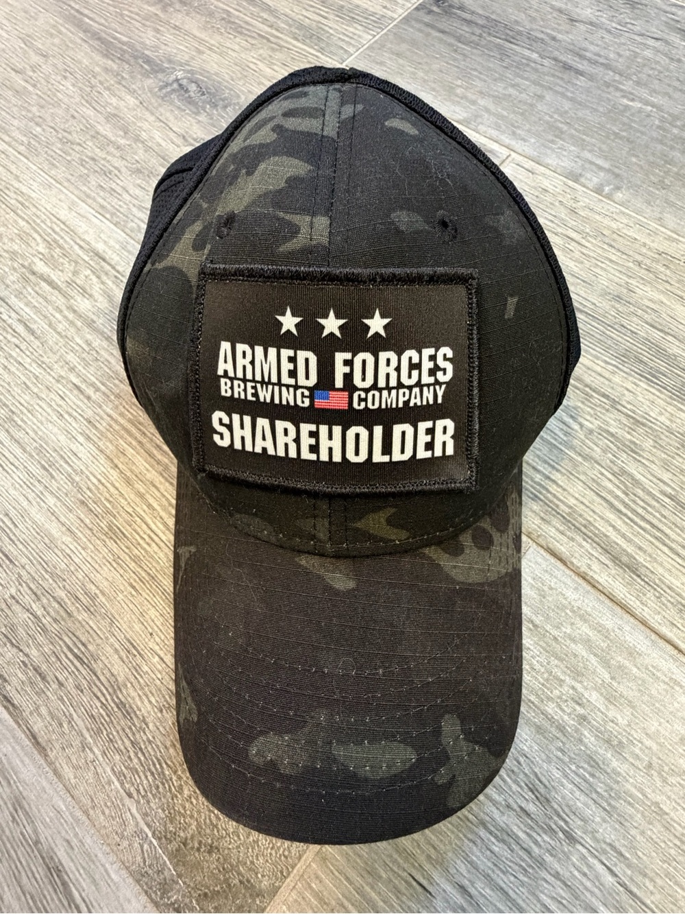Armed Forces Brewing Co Shareholder Camo Mesh Trucker Adjustable Hat America
